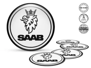 Saab Rademblem Ausgabe Premium Gewölbte Aufkleber